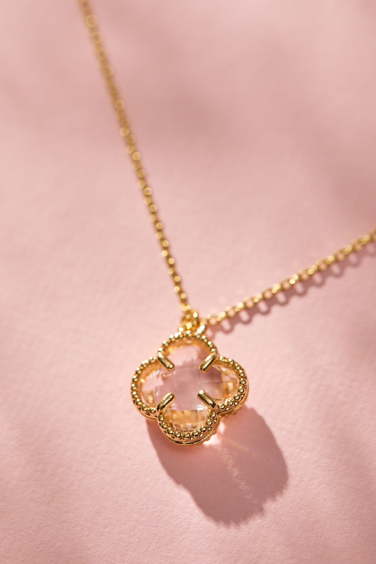 Altar'd State Crystal Clover Dainty Necklace | Hamilton Place