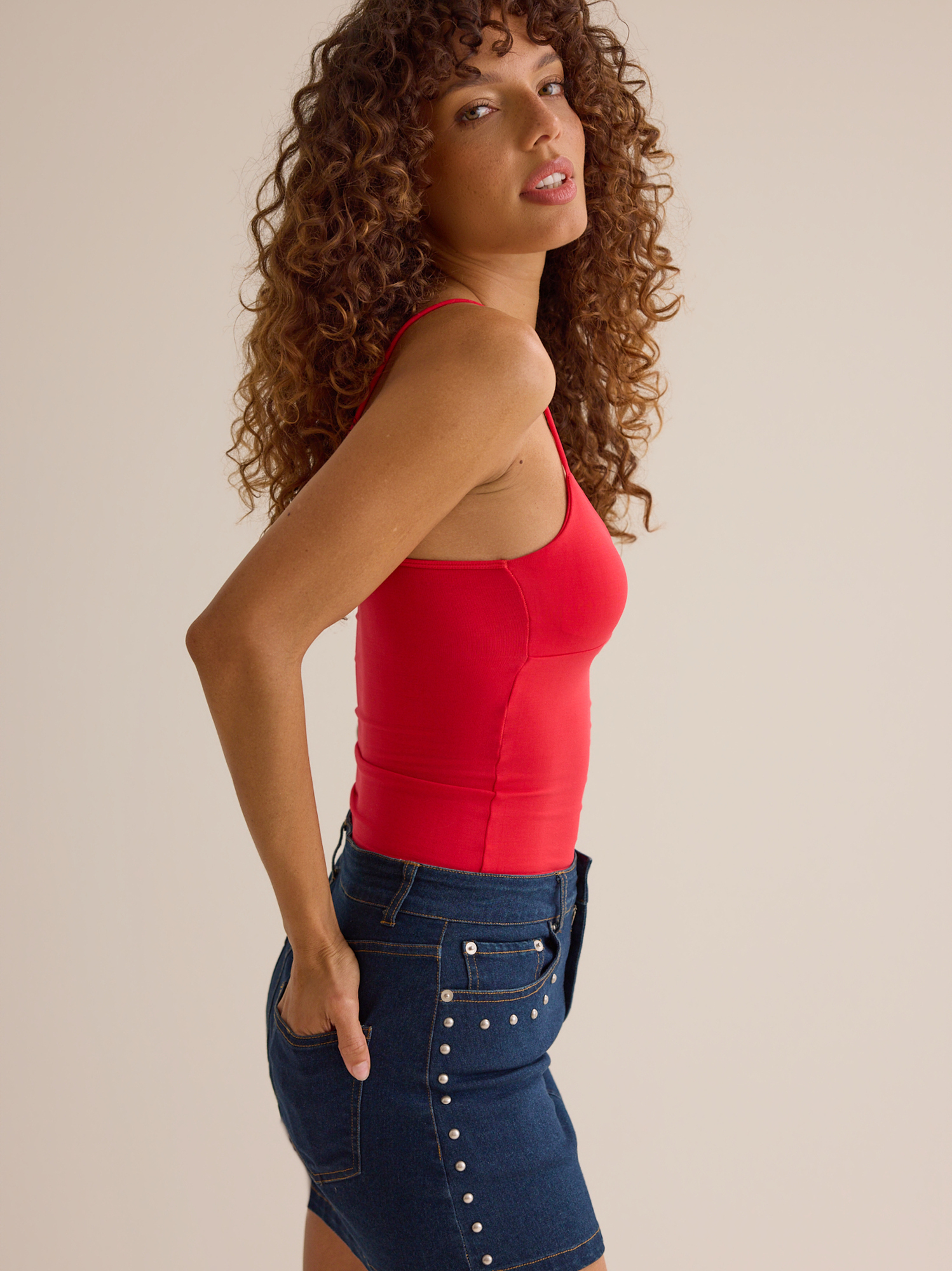 Scarlette Twist Cami in Red | Altar'd State