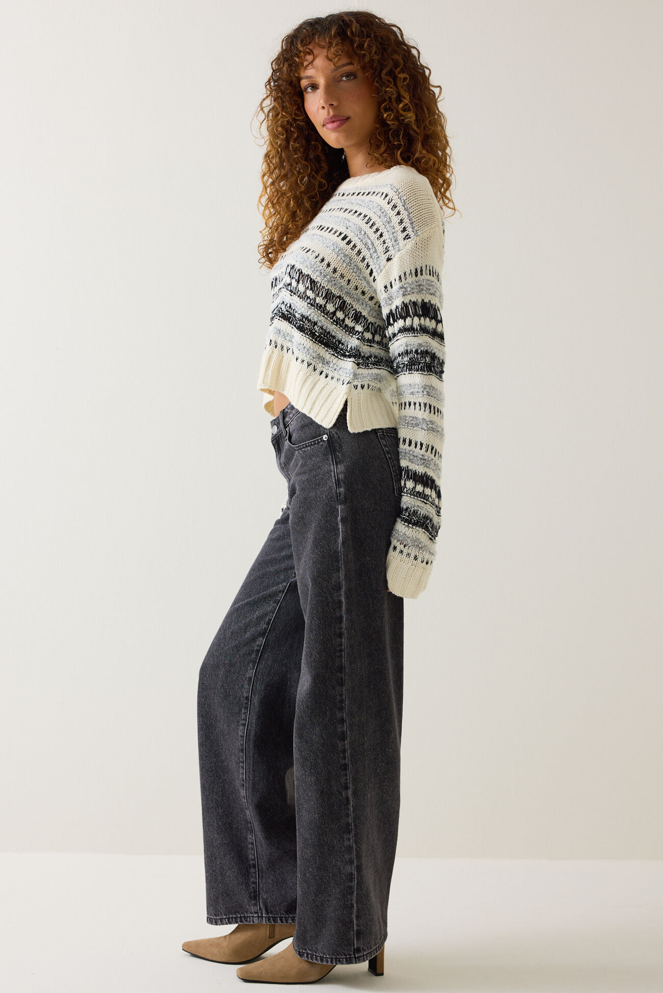 Lannah Mix Texture Sweater