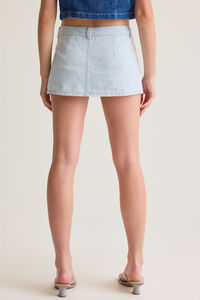 Kallie Stripe Denim Skort Detail 5 - Altar'd State