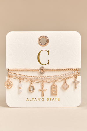 C Charm Bracelet Set - Altar'd State - 