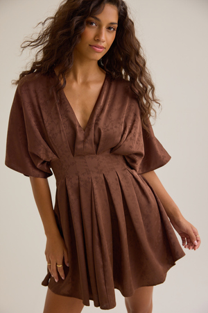 Trisha Satin Mini Dress - Altar'd State - 