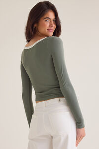 Indie Long Sleeve Henley Detail 5 - Altar'd State