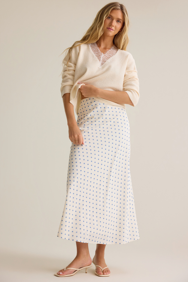 Ines Lace Trim V Neck Sweater Detail 2 - Altar'd State