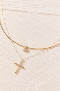 Faith & Pearl Layered Necklace Detail 2 - Altar'd State