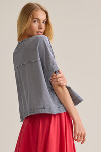 Abigail Stripe Cropped Tee Detail 5 - Altar'd State