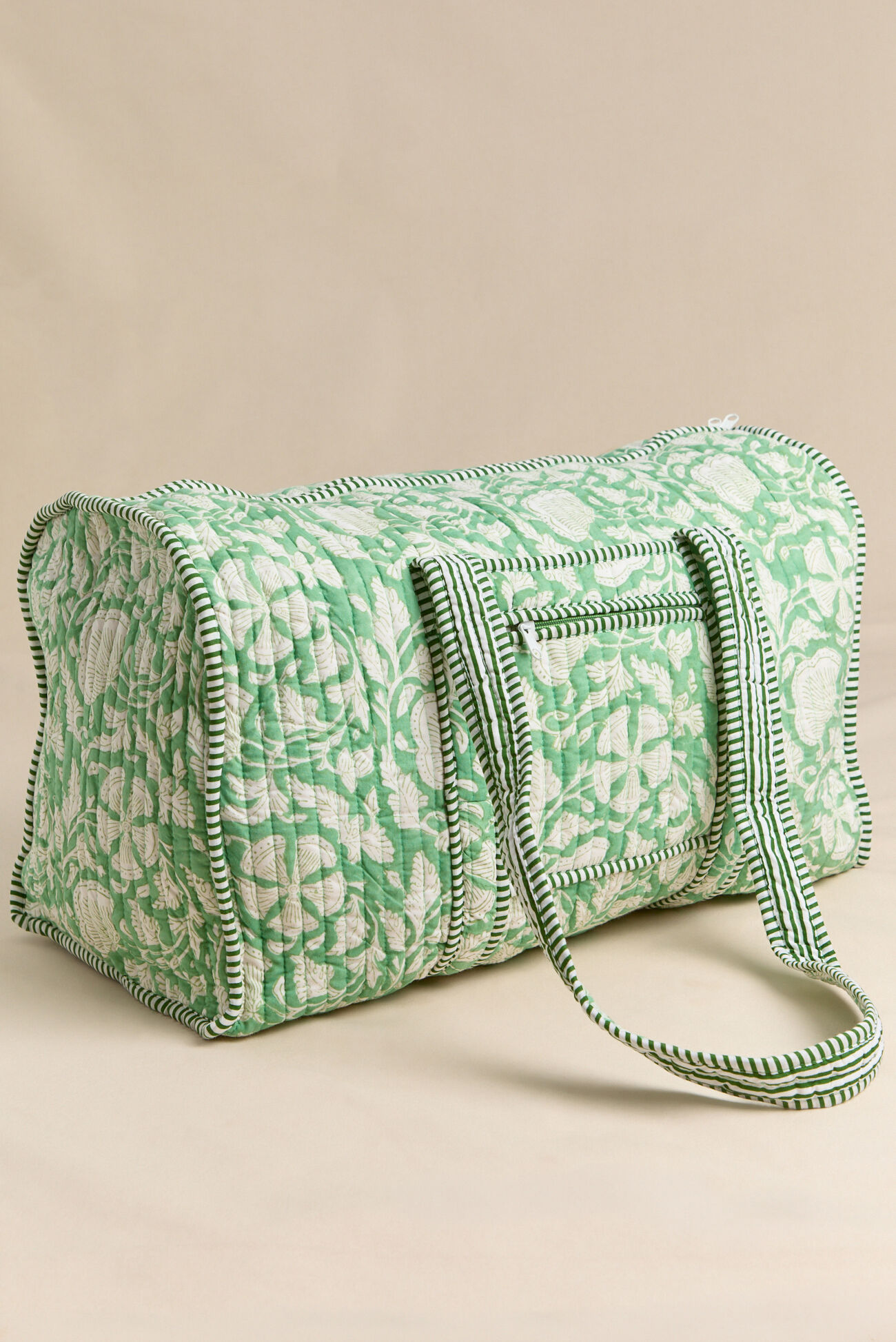 Green Gardenia Quilted Duffle