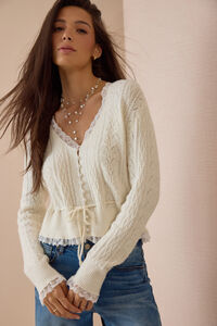Tobi Pointelle Button Cardigan - Altar'd State