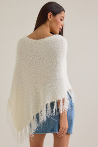 Shyla Eyelash Fringe Hem Poncho Detail 6 - Altar'd State