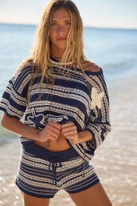 Boardwalk Stripe Star Tee - Altar'd State