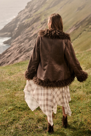 Georgia Faux Fur Trim Jacket - Altar'd State - 