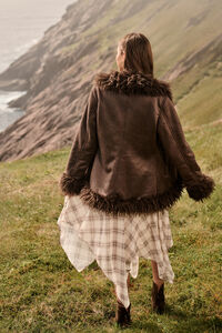 Georgia Faux Fur Trim Jacket Detail 5 - Altar'd State