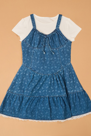 Presley Denim Dress and Tee Set - Altar'd State - 