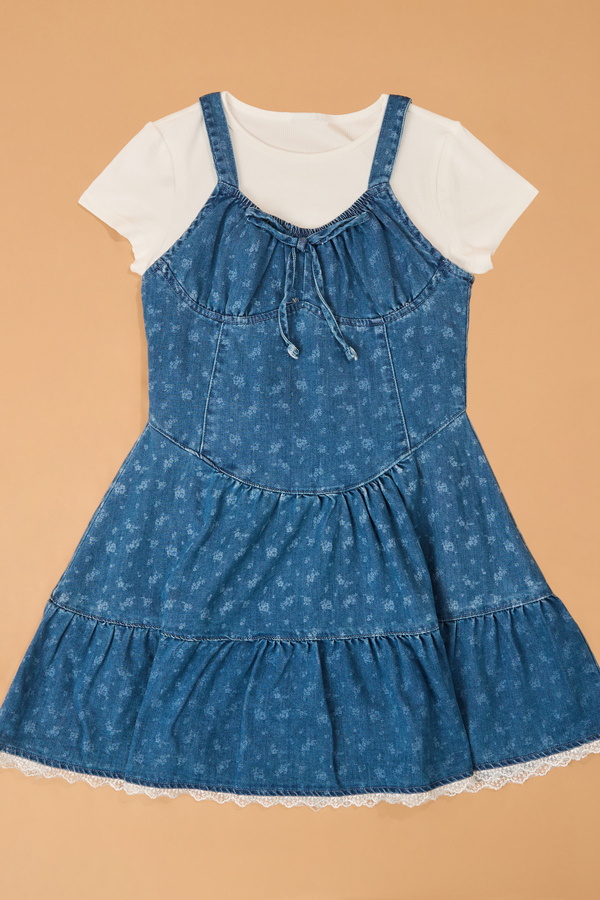Presley Denim Dress and Tee Set - Altar'd State