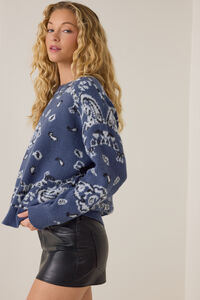 Hailey Bandana Sweater Detail 3 - Altar'd State