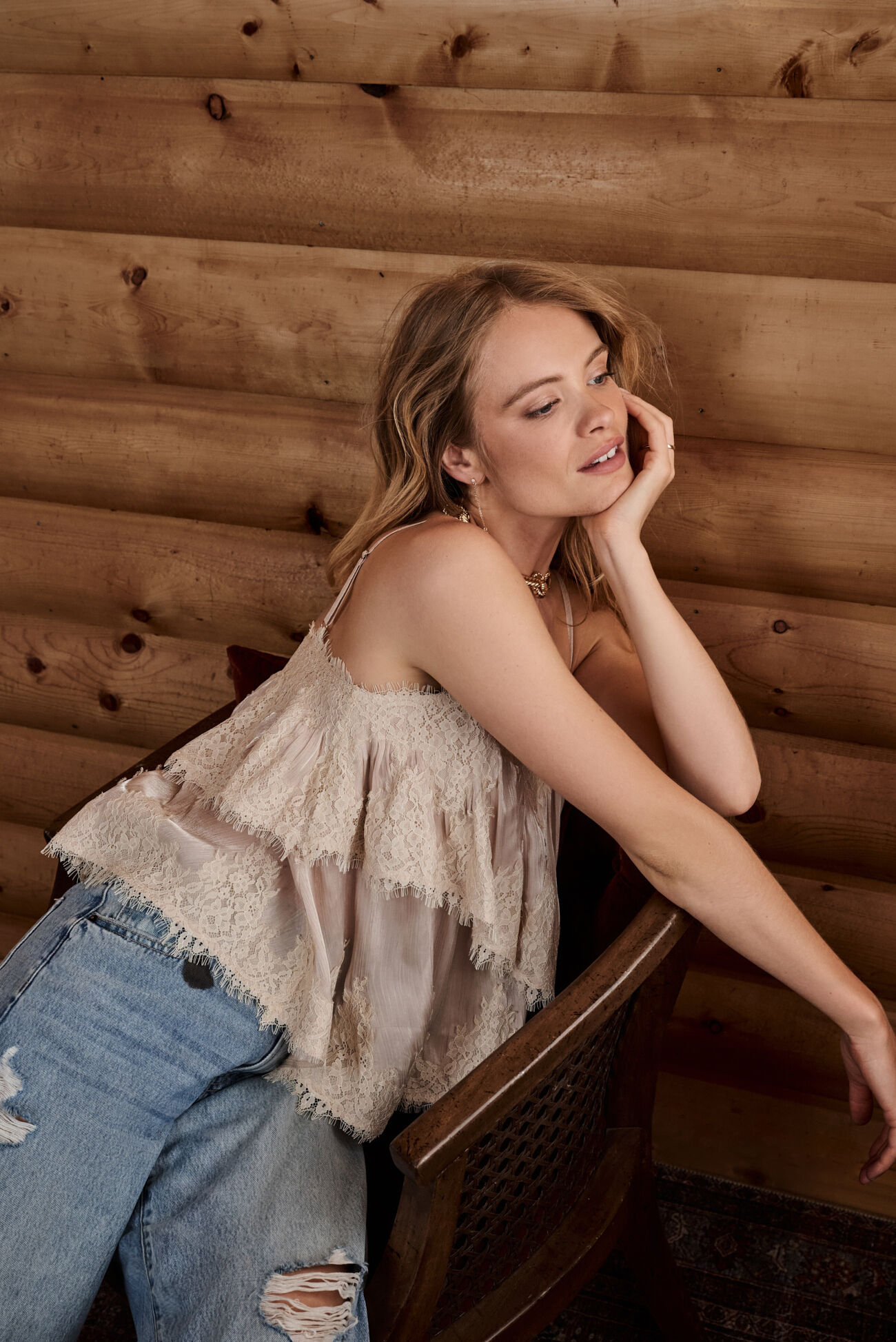 Jaelyn Tiered Lace Top