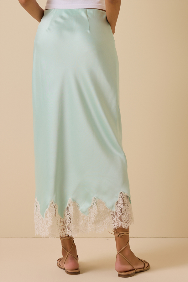 Haven Satin Maxi Skirt Detail 4 - Altar'd State