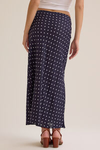 Elodie Polka Dot Linen Maxi Skirt Detail 6 - Altar'd State