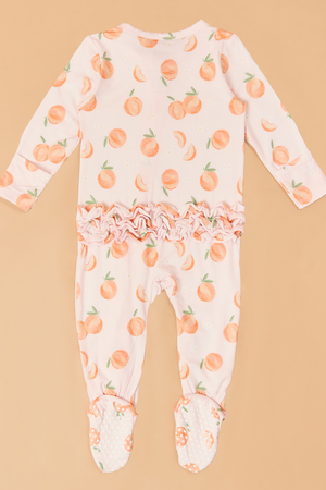 Sweet Peach Ruffle Back Footie - Altar'd State - 