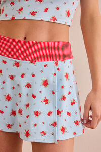 Rally Check Floral Skort Detail 2 - Altar'd State