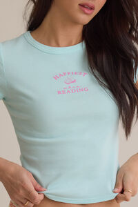 Happiest When Reading Baby Tee Detail 2 - Altar'd State