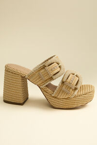Danila Platform Raffia Heels - Altar'd State