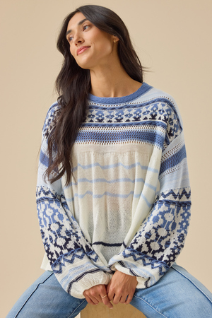 Belle Boho Babydoll Sweater - Altar'd State