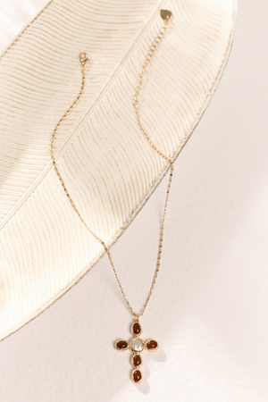 Coin Pearl Cross Necklace - Altar'd State