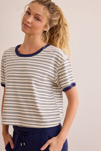 Power Stripe Ringer Boxy Tee - Altar'd State