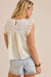 Aubrey Flutter Sleeve Textured Top Detail 4 - Altar'd State