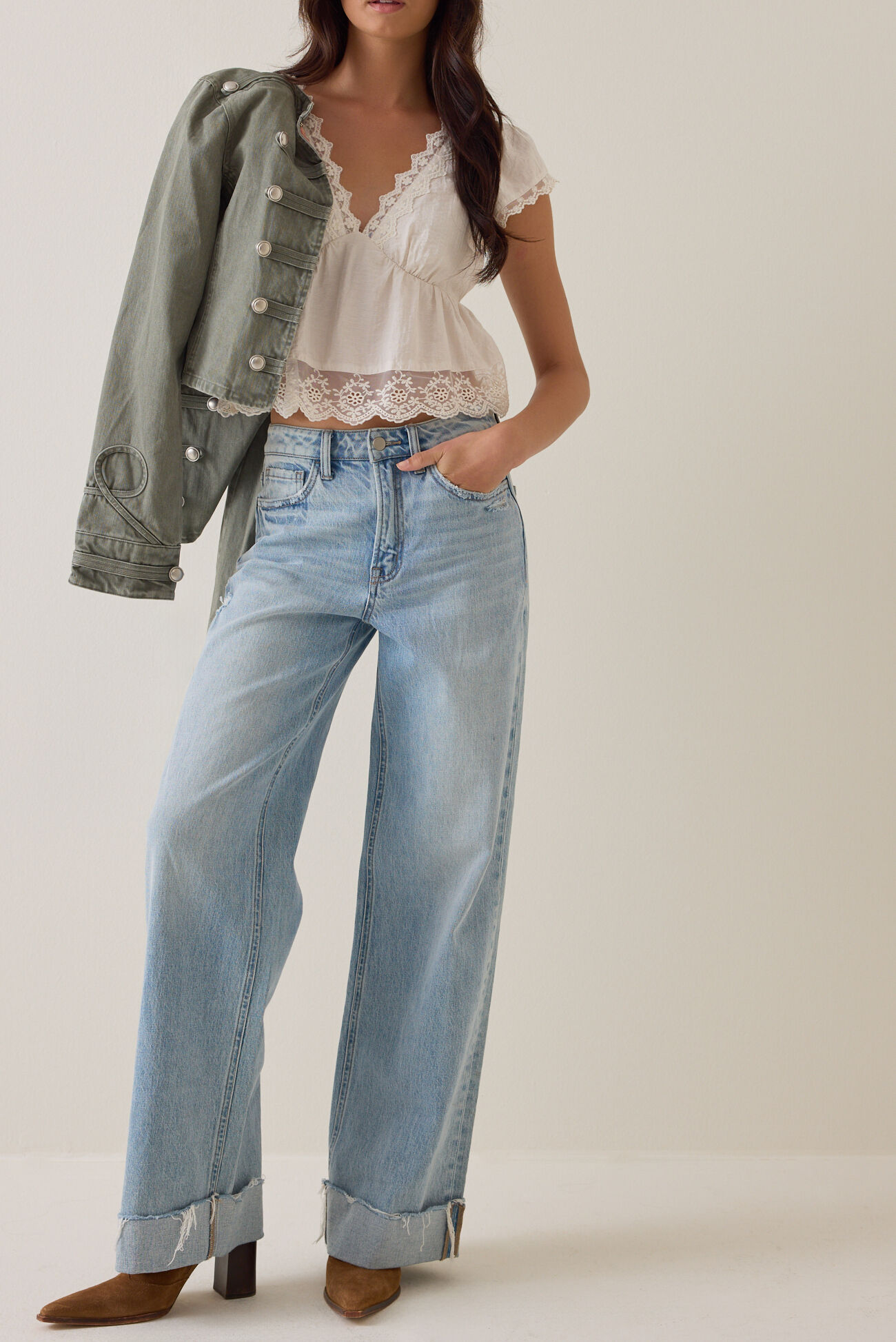 Hart High Rise Roll Cuff Jeans