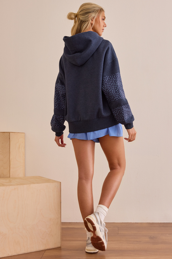 Polka Dot Patch Hoodie Detail 3 - Altar'd State