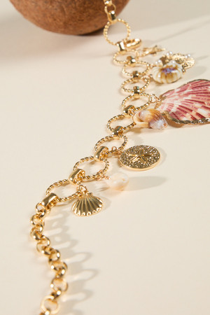 Lyla Shell Charm Necklace - Altar'd State - 