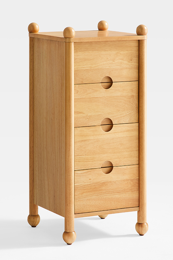 Mariposa Narrow Wood Nightstand Detail 3 - Altar'd State
