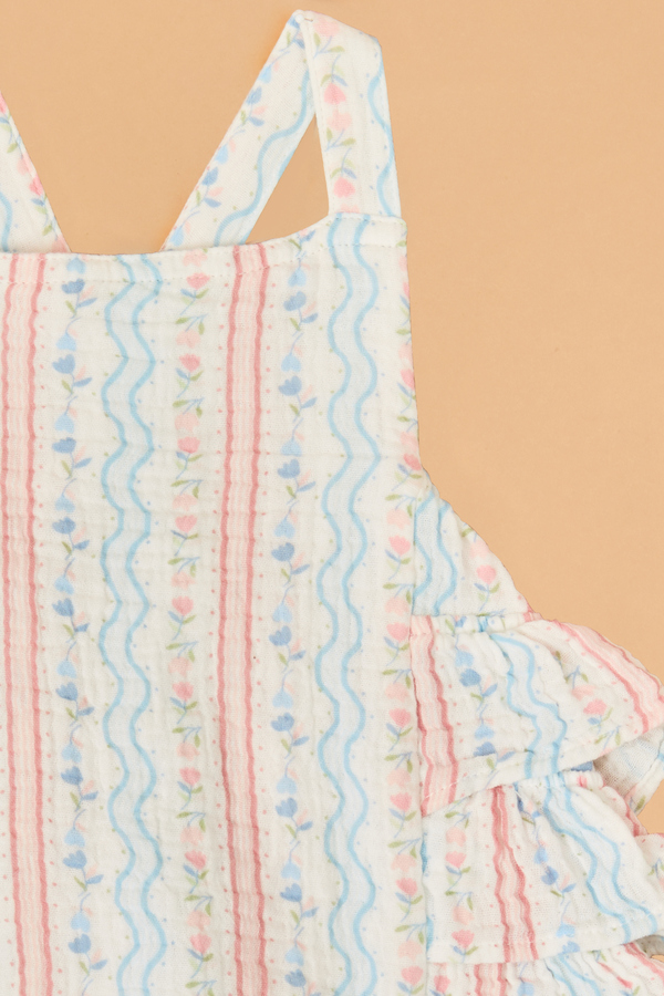 Tulip Stripe Ruffle Sunsuit Detail 2 - Altar'd State