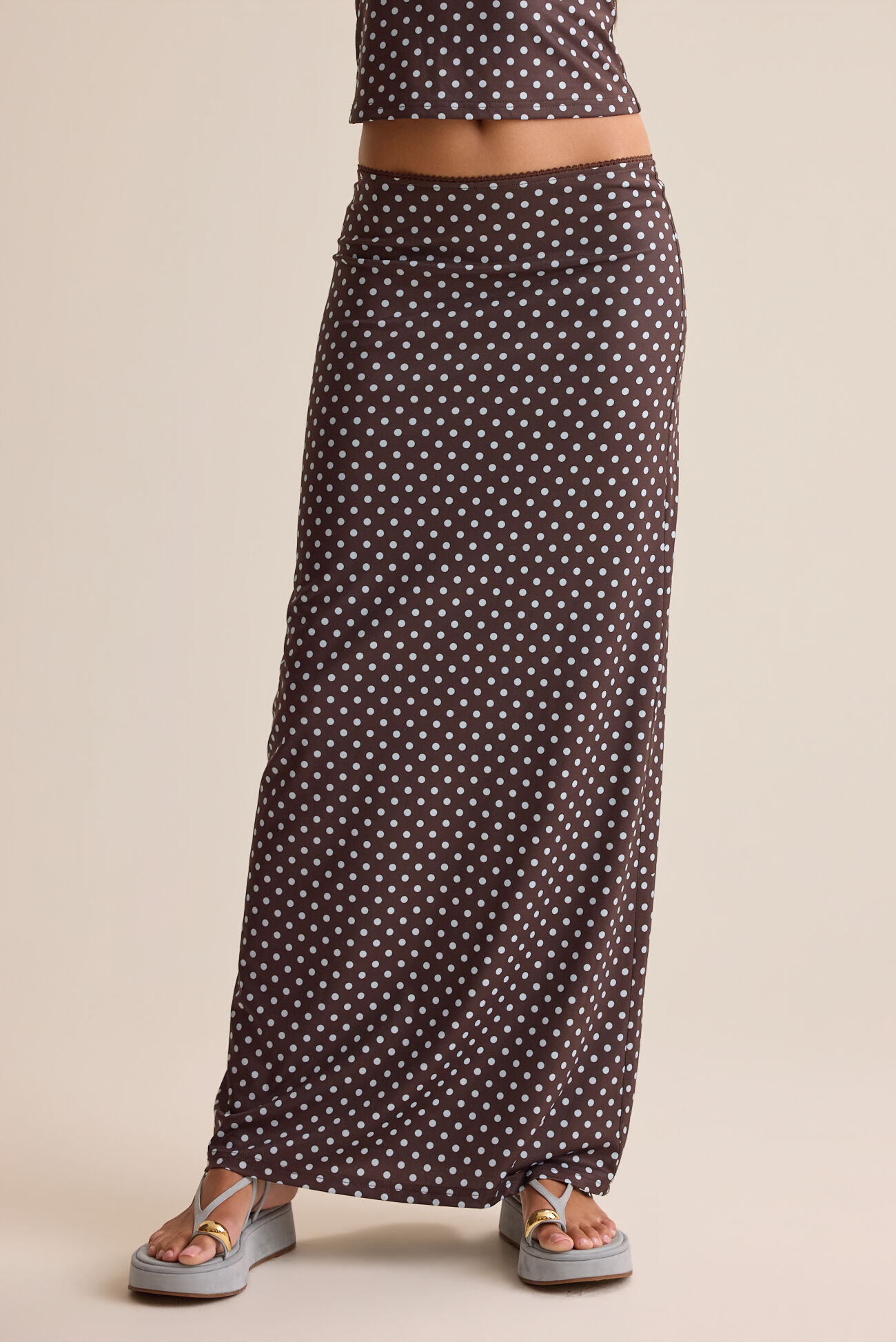Priscilla Polka Dot Maxi Skirt