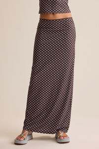 Priscilla Polka Dot Maxi Skirt Detail 2 - Altar'd State