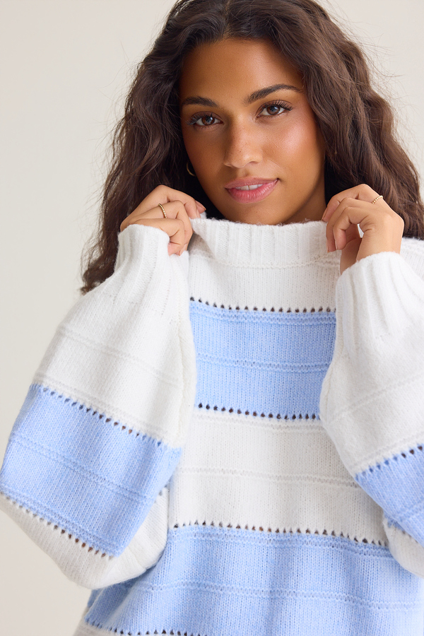 Aurelia Striped Crew Sweater - Altar'd State