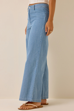 Ella Striped Wide Leg Jean - Altar'd State - 