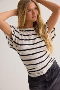 Emersyn Striped Fitted Top - Altar'd State