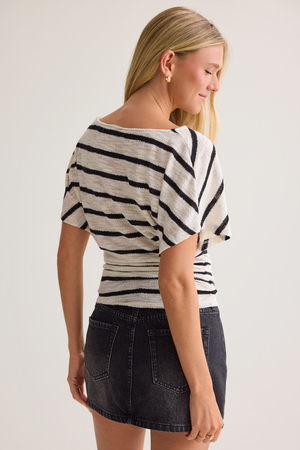 Emersyn Striped Fitted Top - Altar'd State - 
