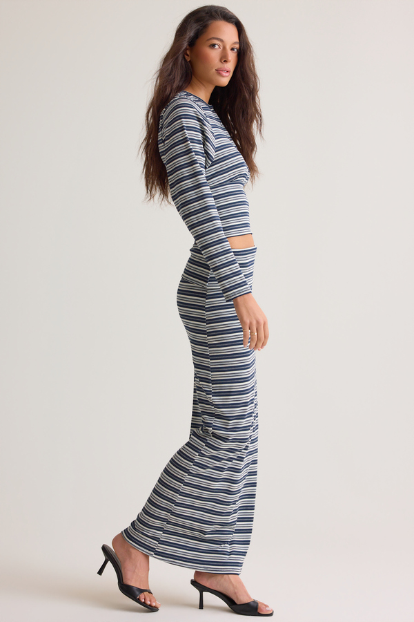 Lisa Striped Maxi Skirt Detail 3 - Altar'd State