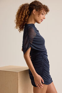 Siena High Neck Mesh Mini Dress Detail 3 - Altar'd State