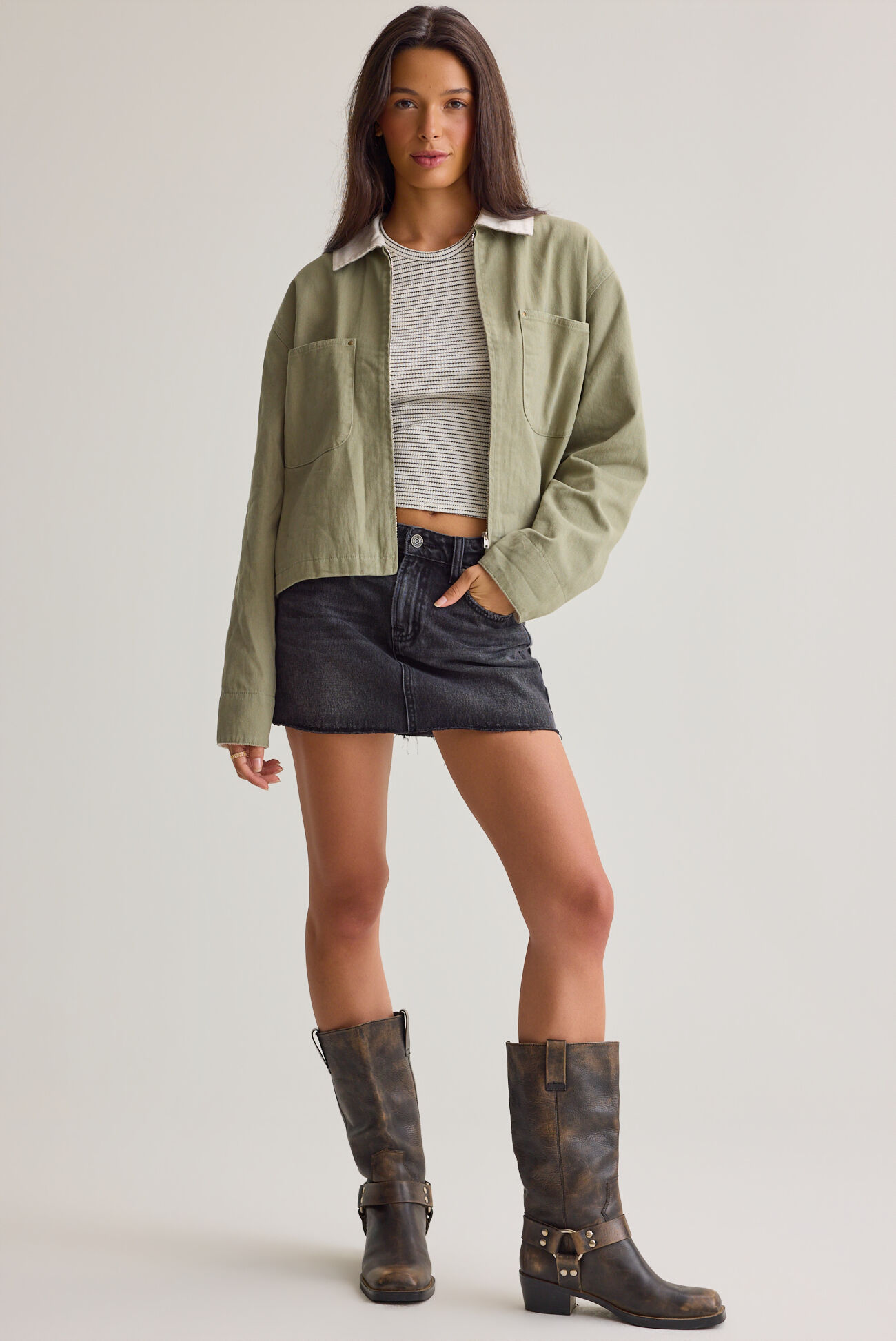 Jayden Cropped Trucker Jacket