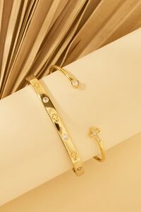 Cross Bangle Bracelet Set - Altar'd State