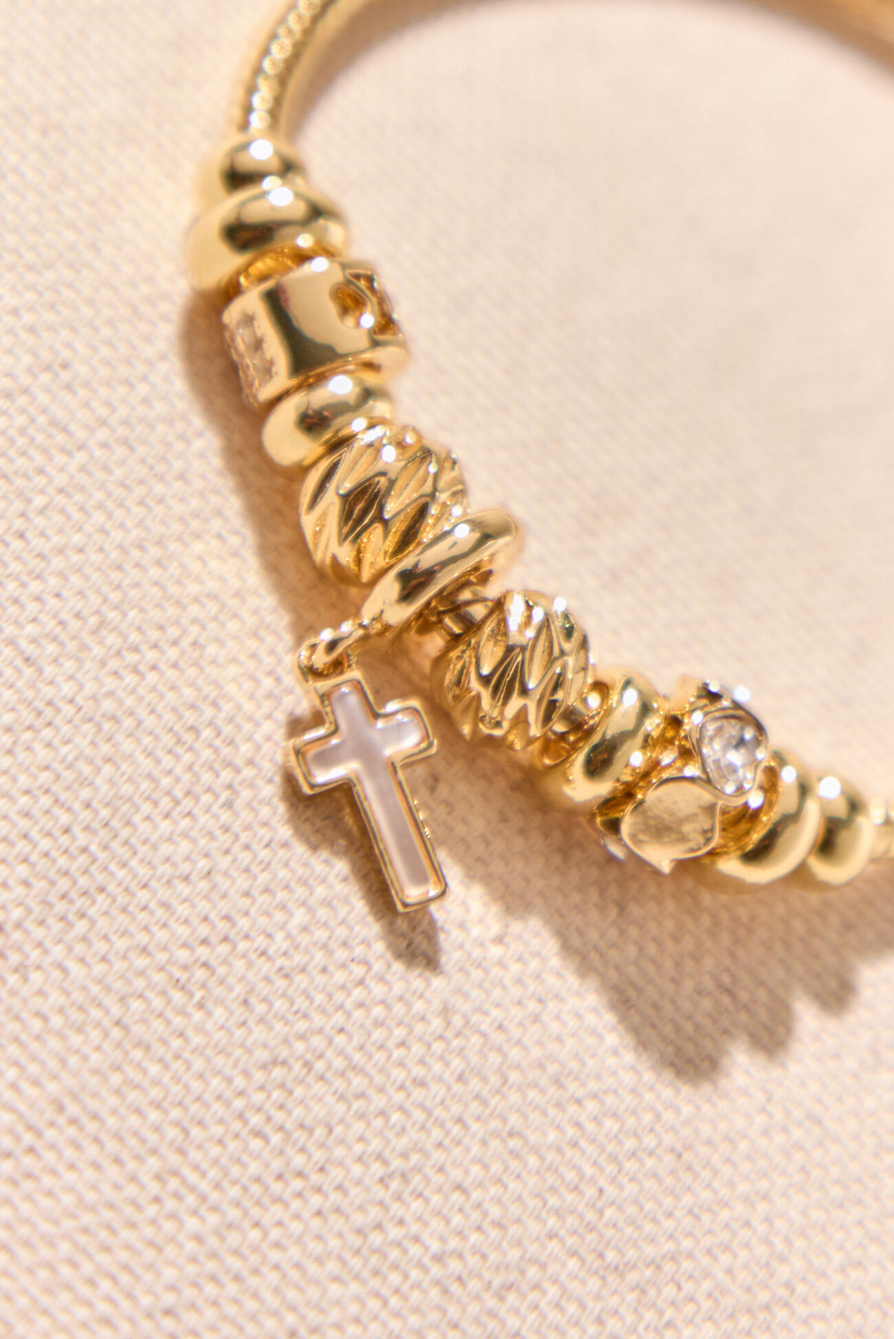 18K Gold Snake Chain Charm Bracelet