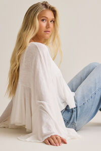 Conya Flowy Ruffle Top Detail 4 - Altar'd State
