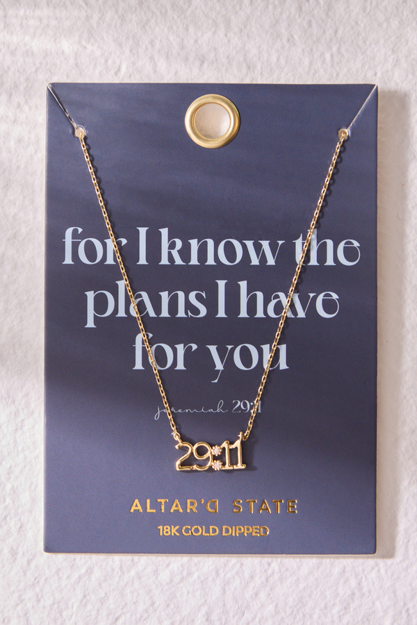 Jeremiah 29:11 Necklace Detail 2 - Altar'd State
