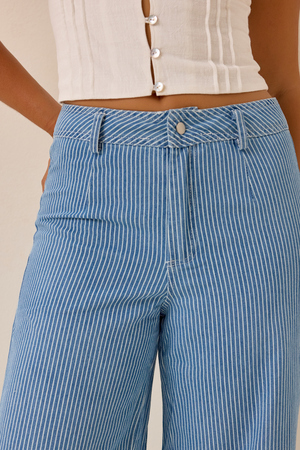 Ella Striped Wide Leg Jean - Altar'd State - 