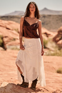Carlin Ruffle Maxi Skirt Detail 2 - Altar'd State